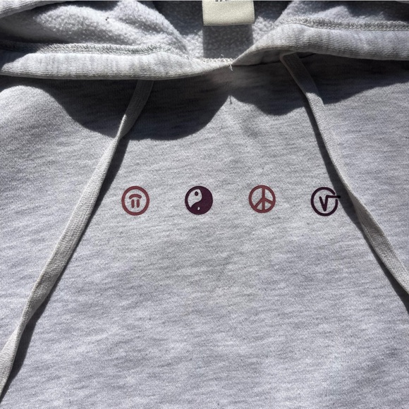 Vans Grey Hoodie Pink Floral Pattern Small - Picture 2 of 8